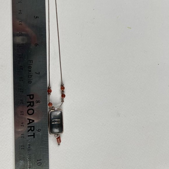 Retired Silpada sterling silver pendant and gems on sterling silver chain - Picture 8 of 10